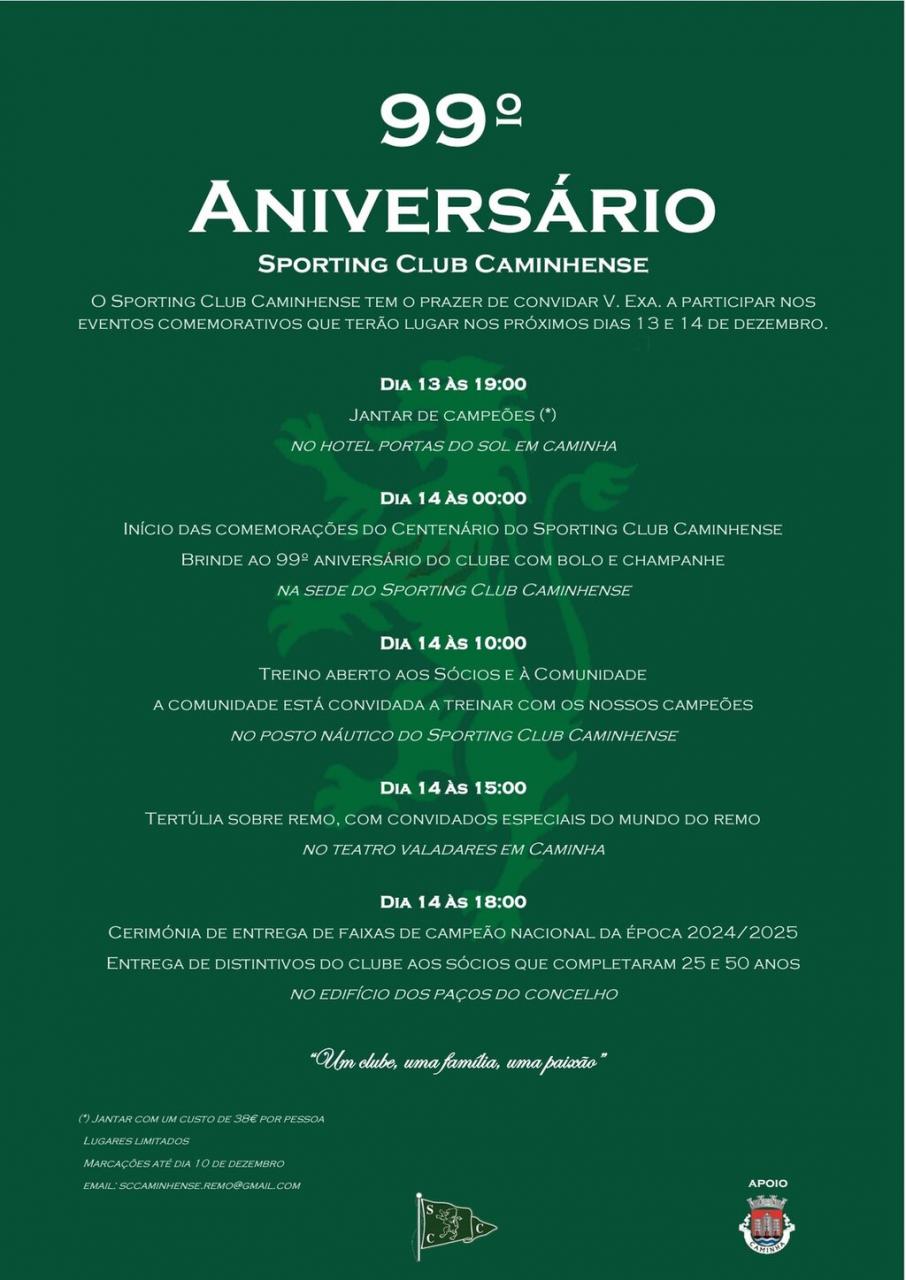 99&ordm; Anivers&aacute;rio Sporting Club Caminhense