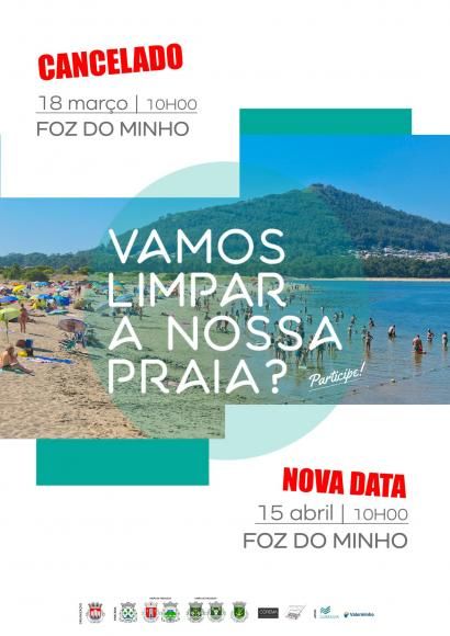 &ldquo;VAMOS LIMPAR A NOSSA PRAIA?&rdquo; NA PRAIA DA FOZ DO MINHO ADIADA DEVIDO &Agrave;S CONDI&Ccedil;&Otilde;ES METEOROL&Oacute;GICAS PREVISTAS