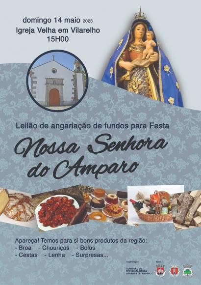 Leil&atilde;o para angaria&ccedil;&atilde;o de fundos para a festa em Honra de Nossa Senhora do Amparo